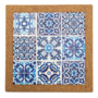 Pot Coaster Square White And Blue 186 X 186cm