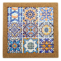 Pot Coaster Square Orange And Blue 186 X 186cm