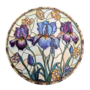 Flowers Coaster Cream And Purple 104cm