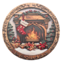 Christmas Pot Coaster Fire Place 20cm