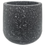 Round Plastic Pot Black 23 X 23cm