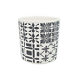 Round Ceramic Pot White And Black 65 X 69cm