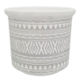 Round Ceramic Pot White 14 X 13cm 2