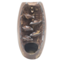 Ceramic Tower Backflow Incense Holder Brown 9 X 17cm