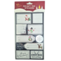Christmas Stick On Gift Tags Silver 10 Sheets 100 Pieces