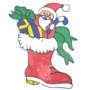 Christmas Window Stickers Christmas Boot 23 X 325cm