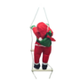 Single Santa On A Rope And Plastic Ladder 38cm