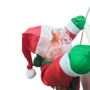 Single Santa On A Rope And Plastic Ladder 55cm 2