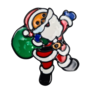 Christmas Window Stickers Santa With Gift Bag 13 X 155cm