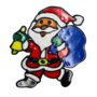 Christmas Window Stickers Santa With Present Bag 135 X 145cm