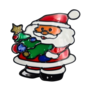Christmas Window Stickers Santa With Christmas Tree 13 X 15cm
