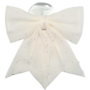 White Glitter Bow 35 X 40cm