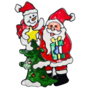 Christmas Window Stickers Santa And Snowman 17 X 275cm