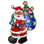 Christmas Window Stickers Santa With Present Bag 18 X 28cm