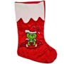 Christmas Sock The Grinch With A Heart 20 X 40cm
