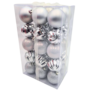 6cm Baubels Silver 30 Pieces