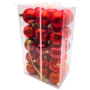 6cm Baubels Red 30 Pieces