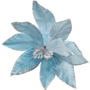 Poinsettia Pick Light Blue 28 X 20cm