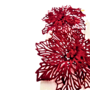 Poinsettia On A Clip Red 14cm 2 Pieces 2