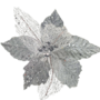 Poinsettia Pick Silver 24 X 20cm