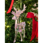 Acrylic Reindeer With Pearl Glitter Antlers 145 X 8cm 2