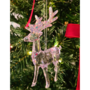 Acrylic Reindeer With Pearl Glitter Antlers 145 X 8cm 3