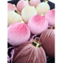 8cm Velvet Baubels Dusty Mauve Pink Cream And Pale Pink 12 Piece 2