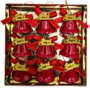 Christmas Bells Red 32cm 9 Pieces