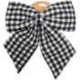 Checkreded Bow Black White 28 X 28cm