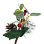 Pick Pine Cone Red Berries And Foliage 24cm 2