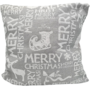Pillow Case Merry Christmas Silver 45 X 45cm