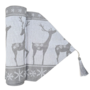 Christmas Table Runner Reindeer Silver 33cm X 18m 2