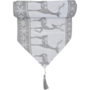 Christmas Table Runner Reindeer Silver 33cm X 18m