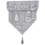 Christmas Table Runner Merry Christmas Silver 33cm X 18m