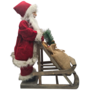 Father Christmas Standing On Sleigh 34 X 20 X 50cm 2