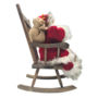 Father Christmas Sitting On Rocking Chair 22 X 15 X 30cm 2