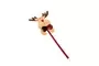 Christmas Pen Reindeer With Red Tartan Bow