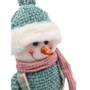 Snowman Pink And Mint Green 28cm 2