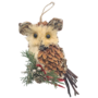 Natural Fibre Owl 7 X 7 X 17cm