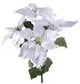 50cm Poinsettia Bush Silver X5 Stems