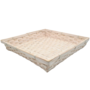 Square Bamboo Tray White 35 X 35 X 6cm
