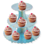 3 Tier Cupcake Stand Silver 182430cm 2
