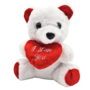 Plush Teddy Bear With Red Heart White 20cm