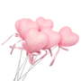 Glitter Hearts Pink 6cm 6 Pieces 3