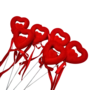 Open Foam Hearts Red 5cm 6 Pieces 4
