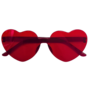 Heart Shaped Glasses Red 14cm