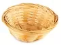 Round 10cm Handmade Bamboo Deep Fruit Snack Food Gift Basket Natural Colour B9