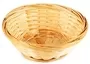 Round 13cm Handmade Bamboo Deep Fruit Snack Food Gift Basket Natural Colour B10