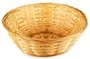 Round 25cm Handmade Bamboo Deep Fruit Snack Food Gift Basket Natural Colour B15