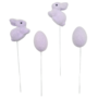 Easter Bunny And Egg Purple 65cm 4 Pieces